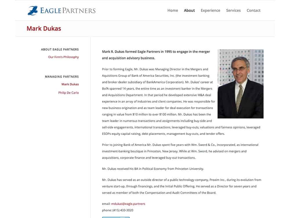 Eagle Partners Team Member Page