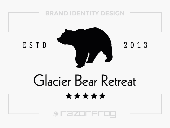 Glacier Bear Retreat Brand Identity Logo Design