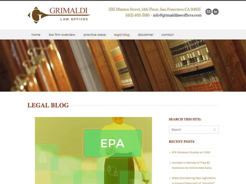 Grimaldi Law Offices Legal Blog Page