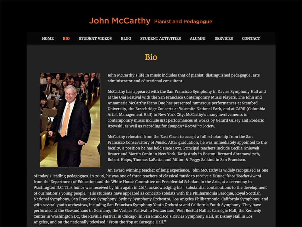John McCarthy Bio Page