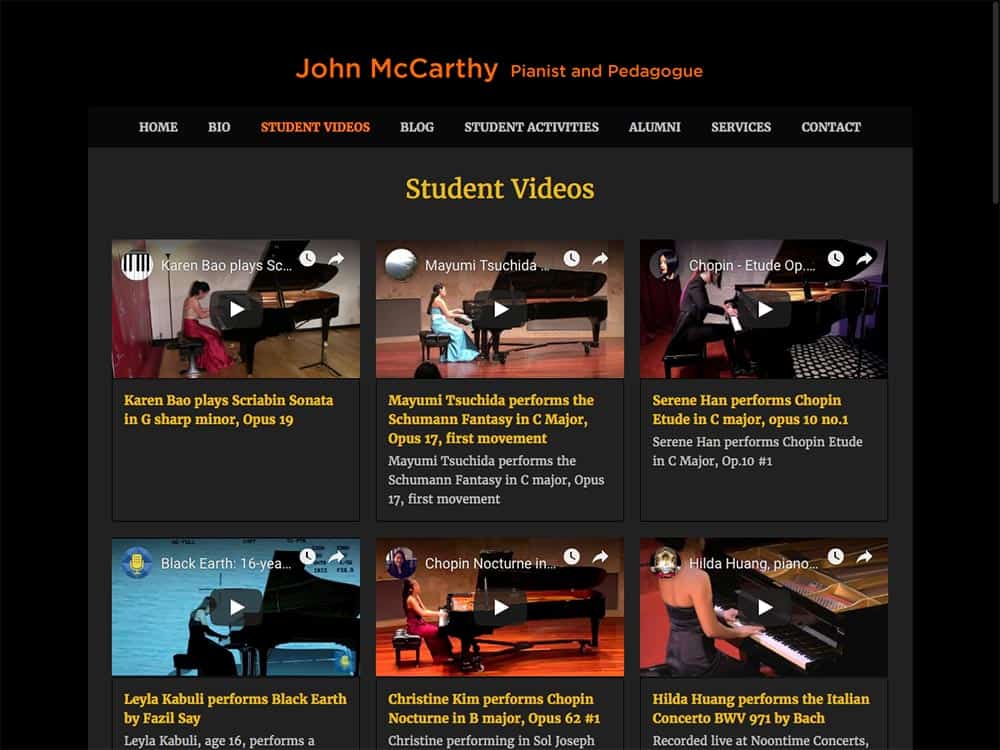 John McCarthy Student Videos Page