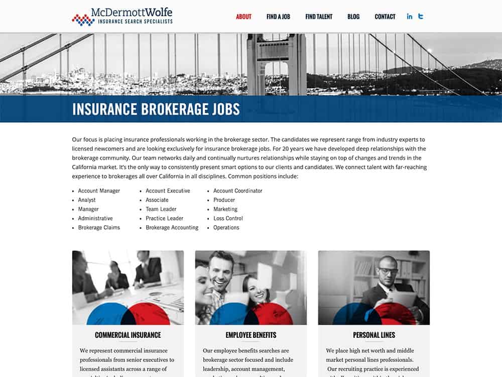 McDermott Wolfe Insurance Brokerage Jobs Page