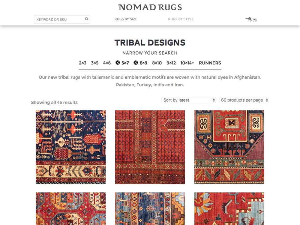 Nomad Rugs Style Category Page