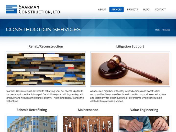 Saarman Construction Services Page