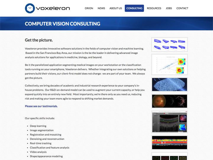 Voxeleron Consulting Page