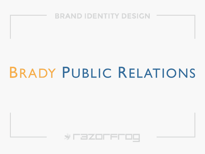 Brady Public Relations Brand Identity Logo Design