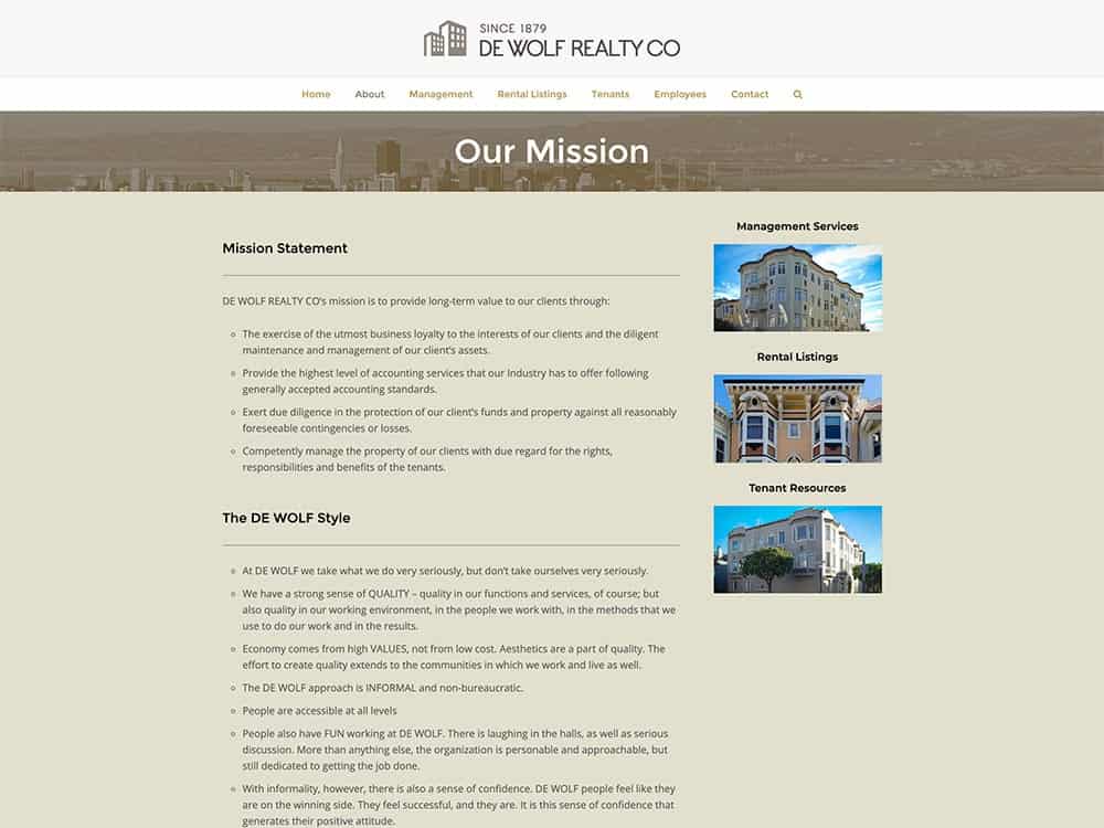 DeWolf Realty Our Mission Page
