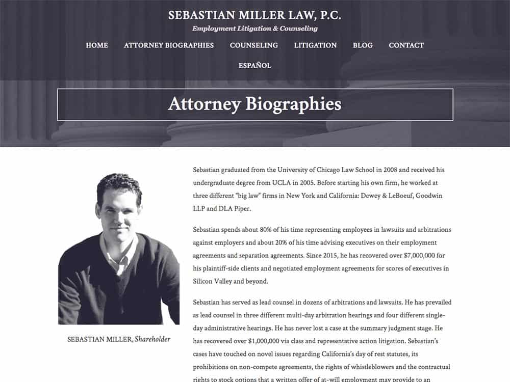 Sebastian Miller Law Attorney Bios Page