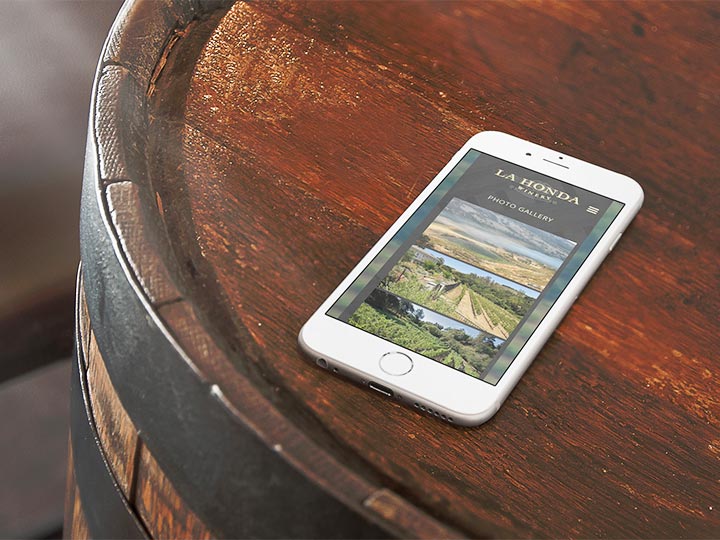 La Honda Winery site on iPhone