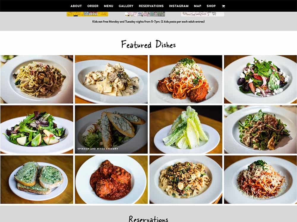 Emmy's Homepage Featured Dishes