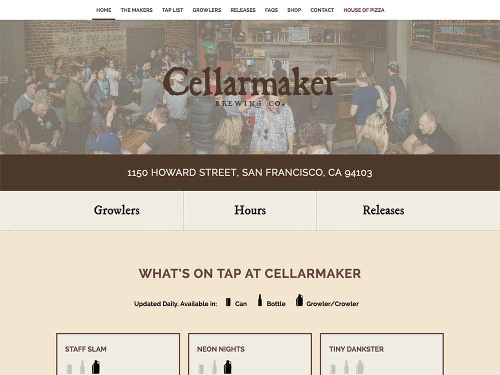 Cellarmaker Brewing Company Homepage