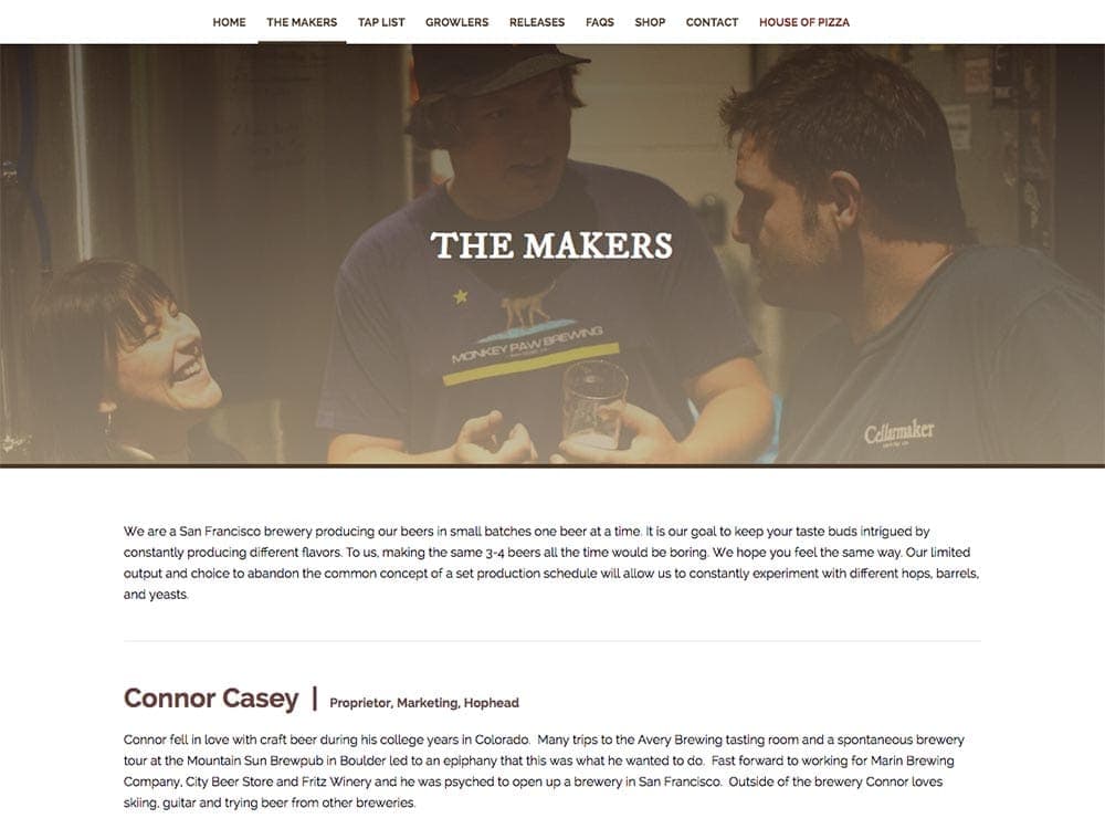 Cellarmaker Brewing Company Makers Page