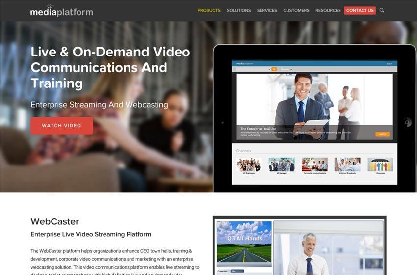 MediaPlatform New Site Products Page
