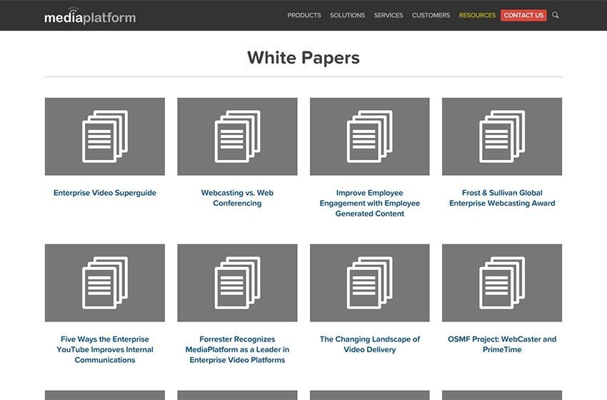 MediaPlatform New Site White Papers Archive