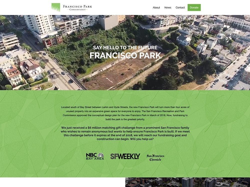 Francisco Park Homepage 2018 1