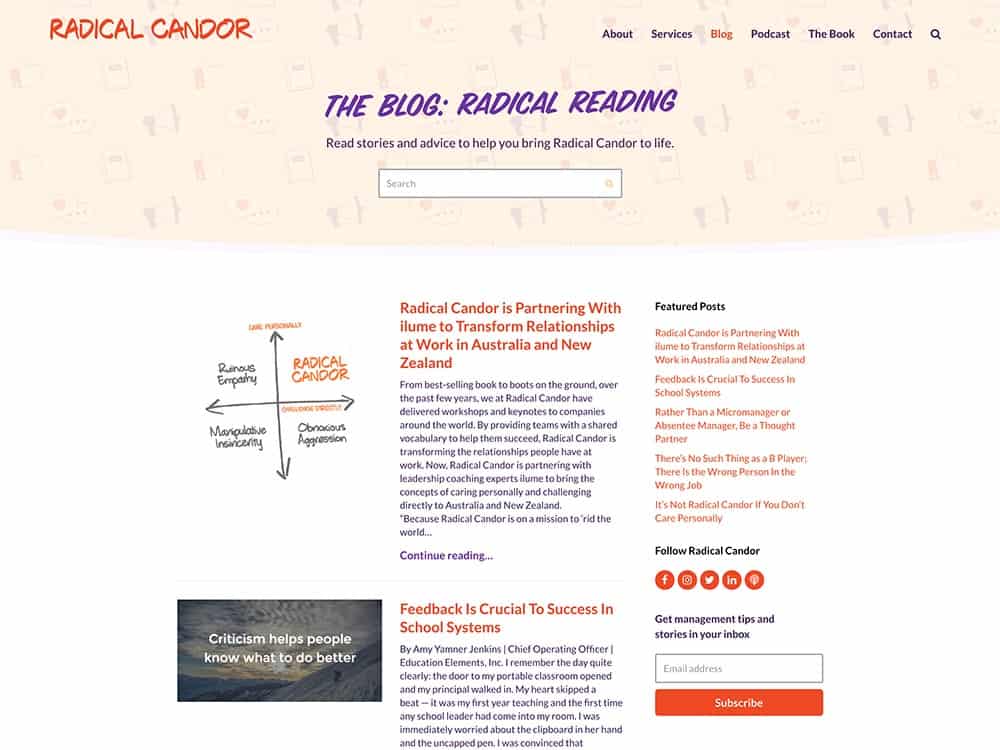Radical Candor Blog Page