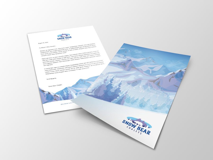 snow-bear-chalets-letterhead-design