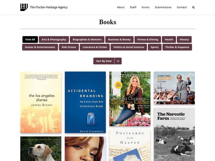 The Fischer-Harbage Agency Books Portfolio Page