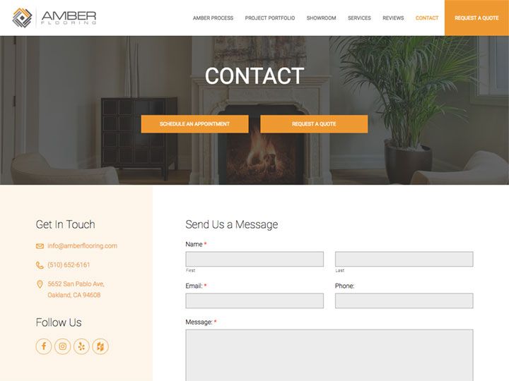 Amber Flooring Contact Page