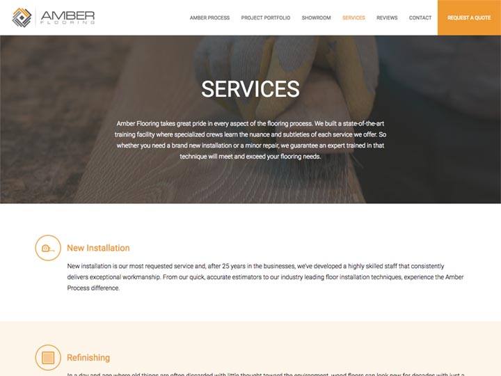 Amber Flooring Services Page