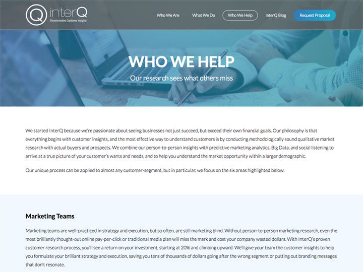 InterQ Research Who We Help