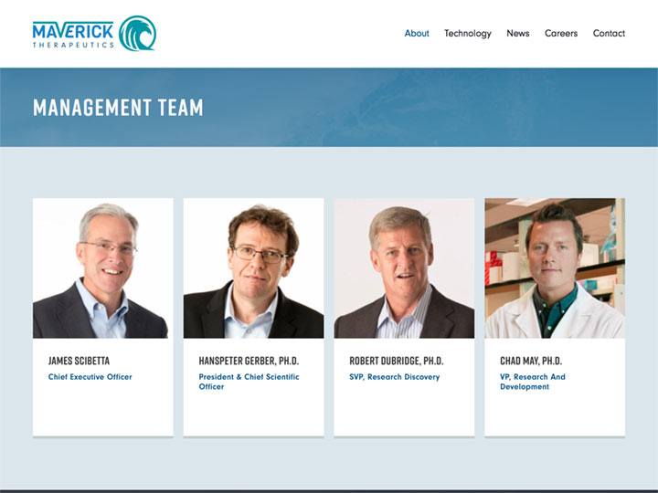 Maverick Therapeutics Management Team Page