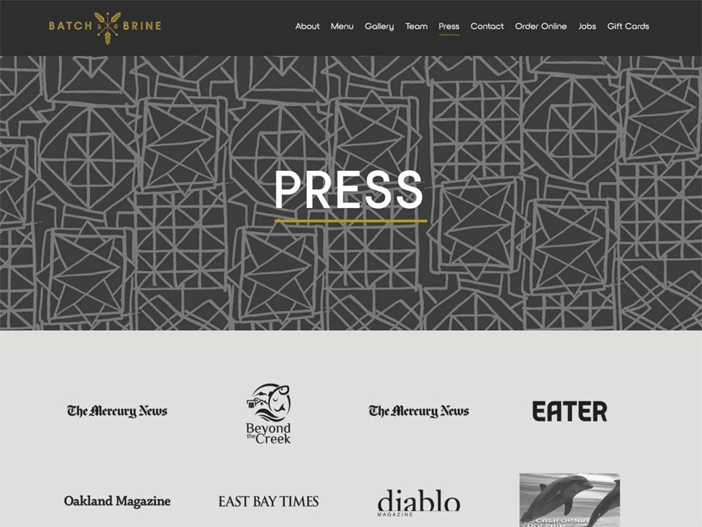 Batch & Brine Press Page