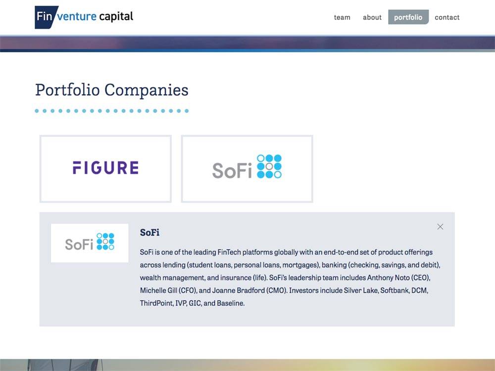 Fin Venture Capital Portfolio Page