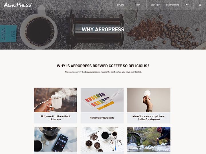 AeroPress Why AeroPress Page