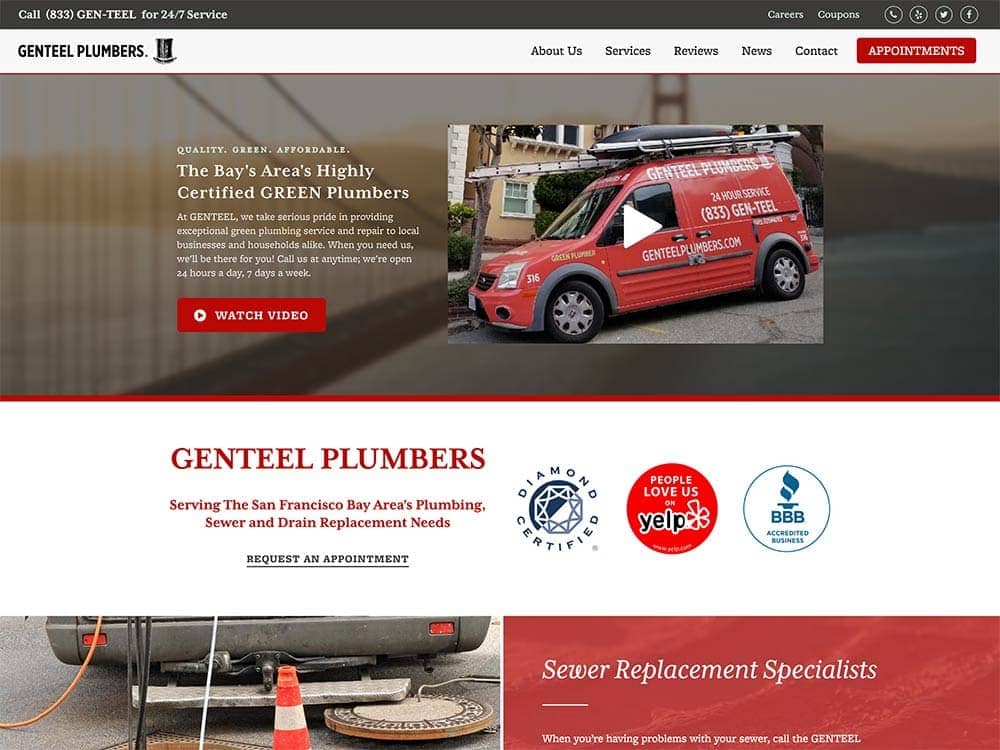 Genteel Plumbers Homepage