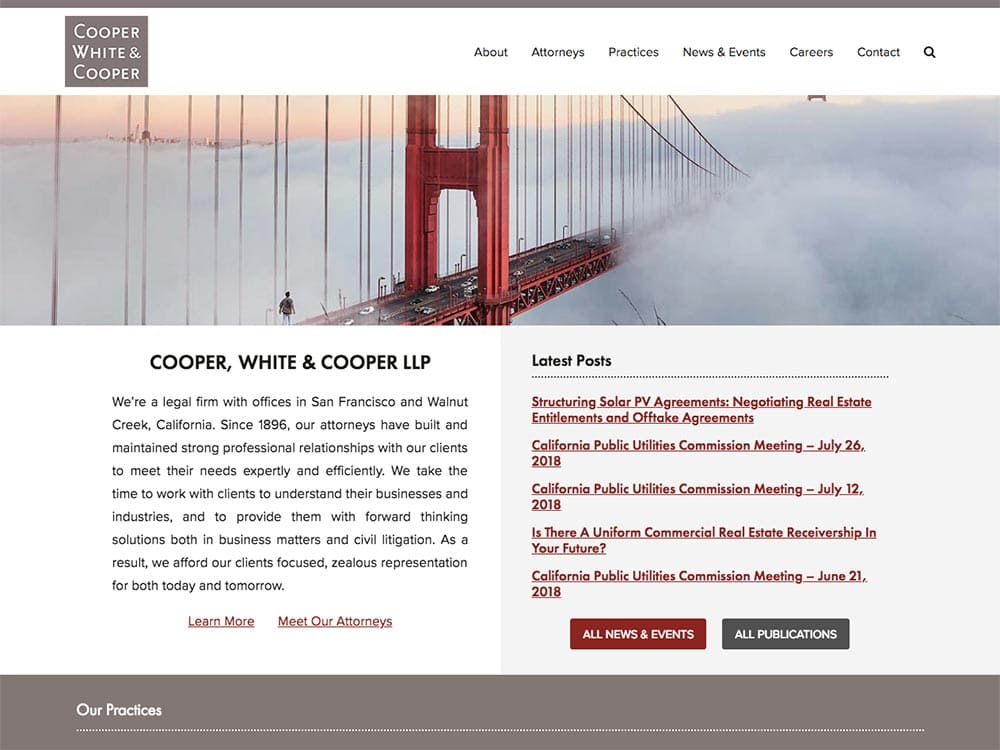 Cooper White & Cooper Homepage