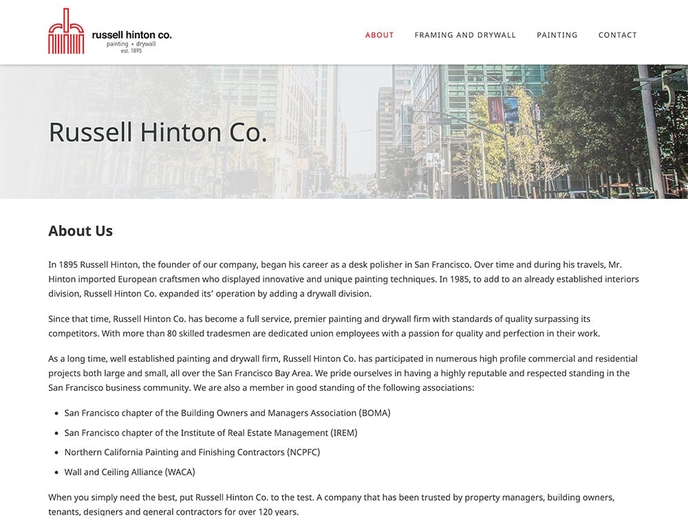 Russell Hinton Co. About Page