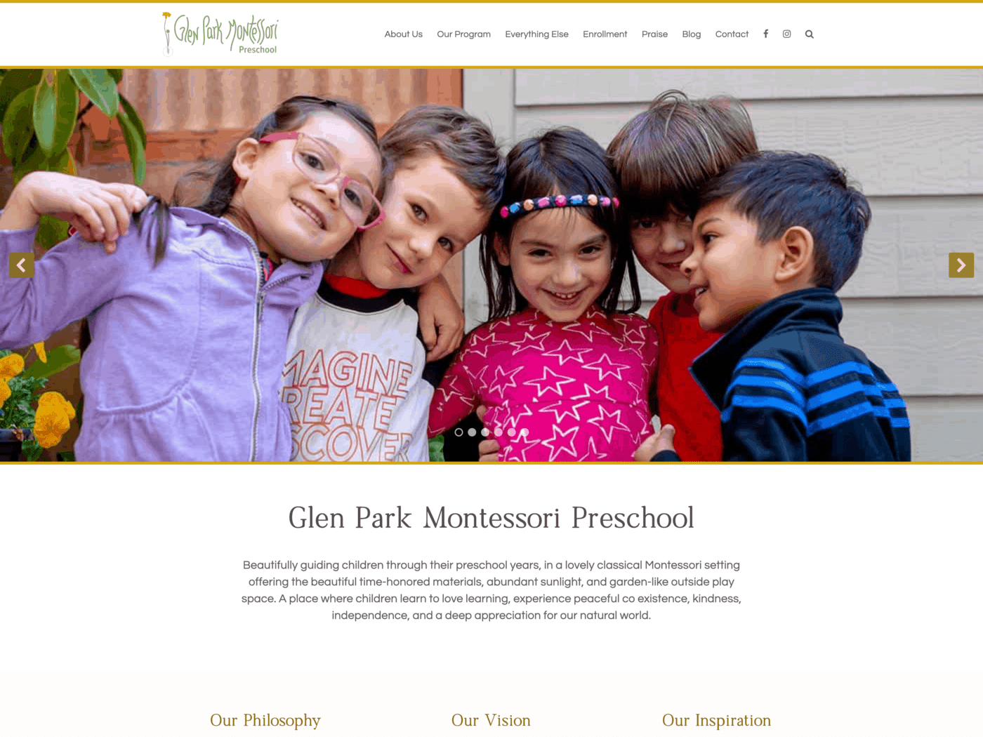 Glen Park Montessori Homepage 1