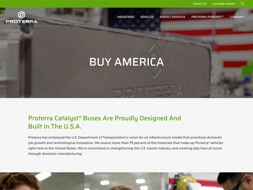 Proterra Buy America Page