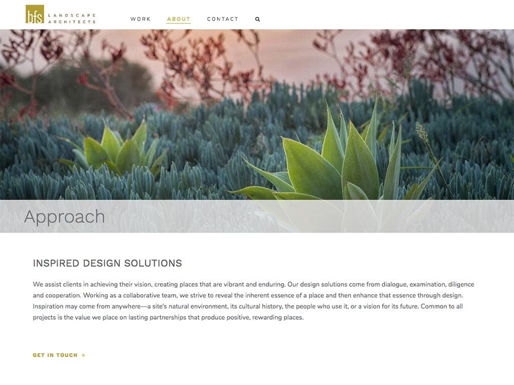 BFS Landscape Architects Our Approach Page