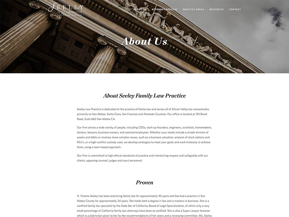 Seeley Family Law Practice About Page