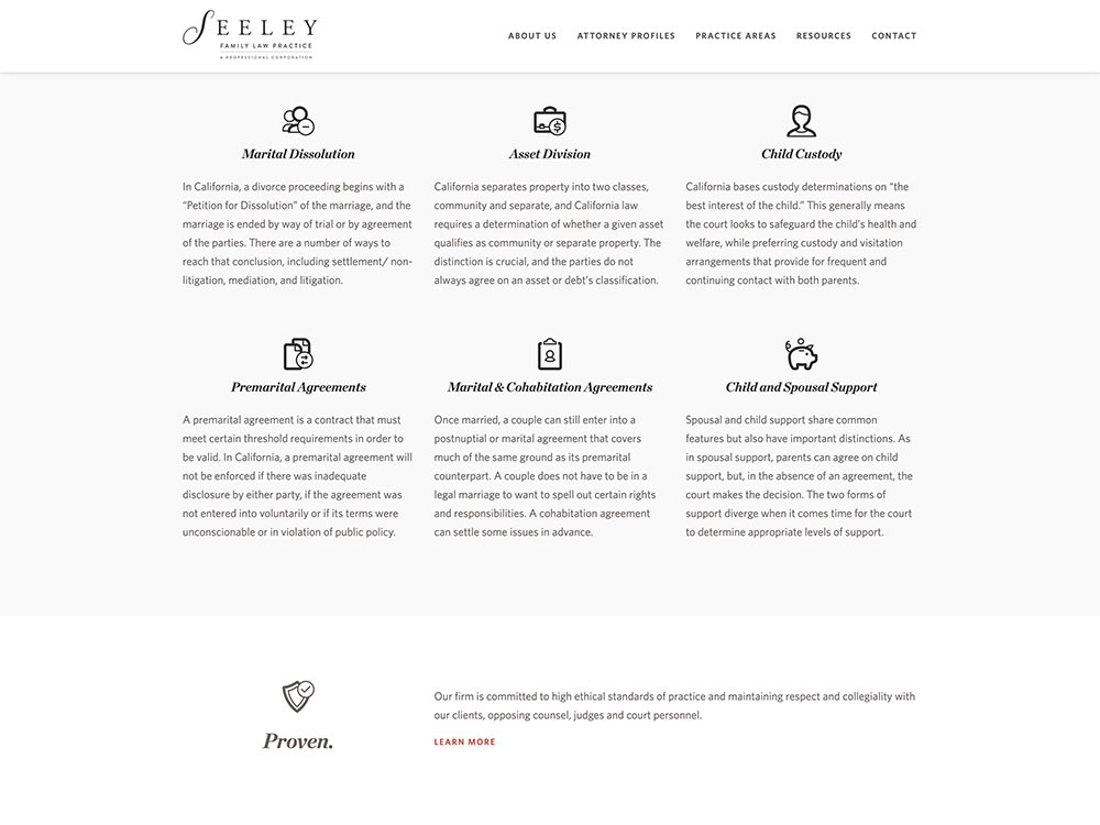 Seeley Family Law Practice Homepage 2