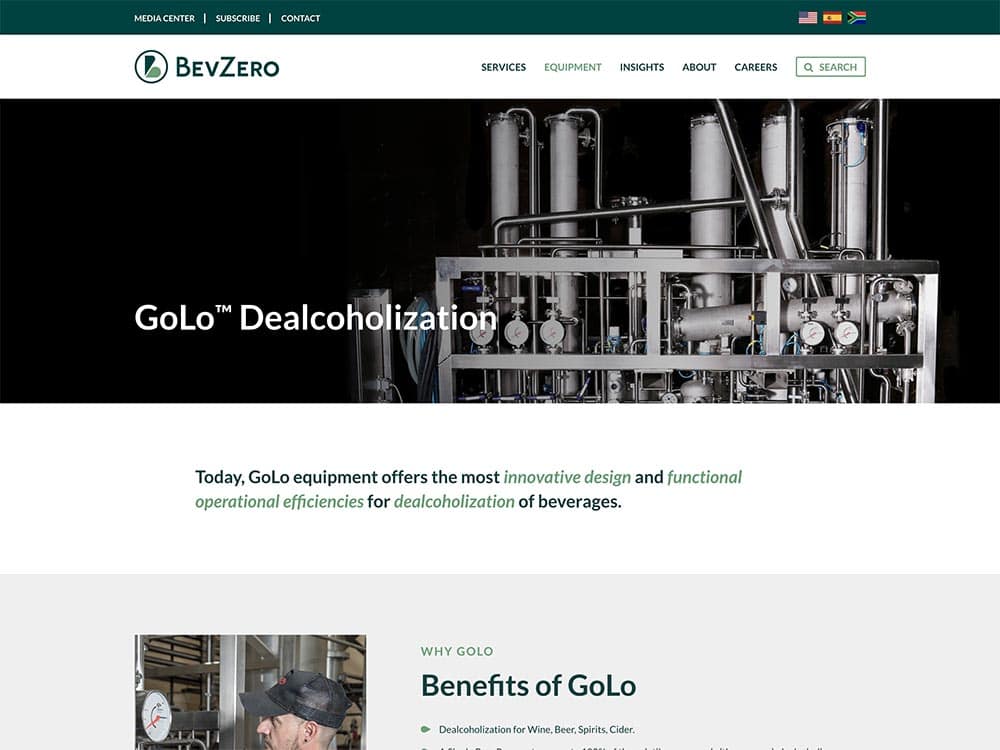BevZero 2021 GoLo Dealcoholization Page