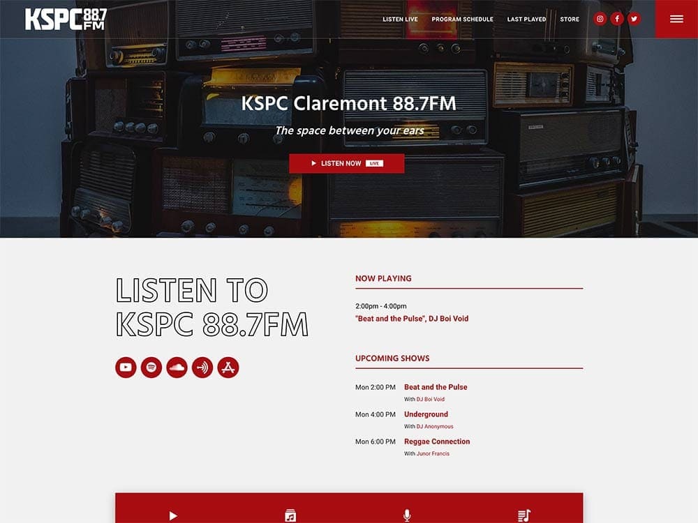 KSPC 88.7FM Homepage 1