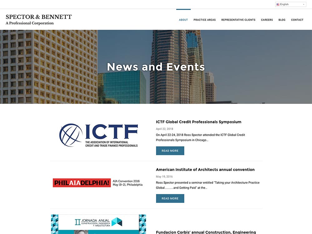 Spector & Bennett News Page