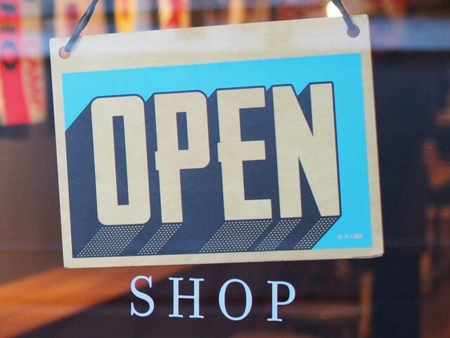 Open Shop E-Commerce Sign
