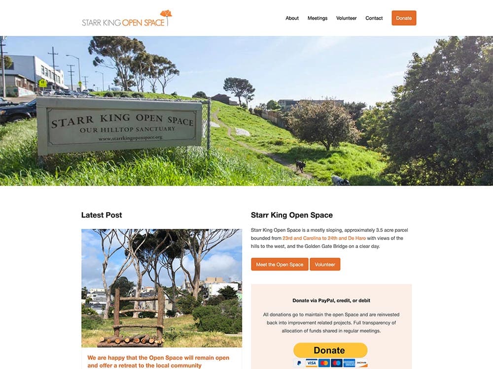 Starr King Open Space Homepage