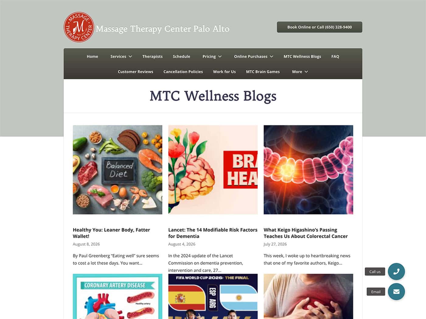 Massage Therapy Center Blog Page