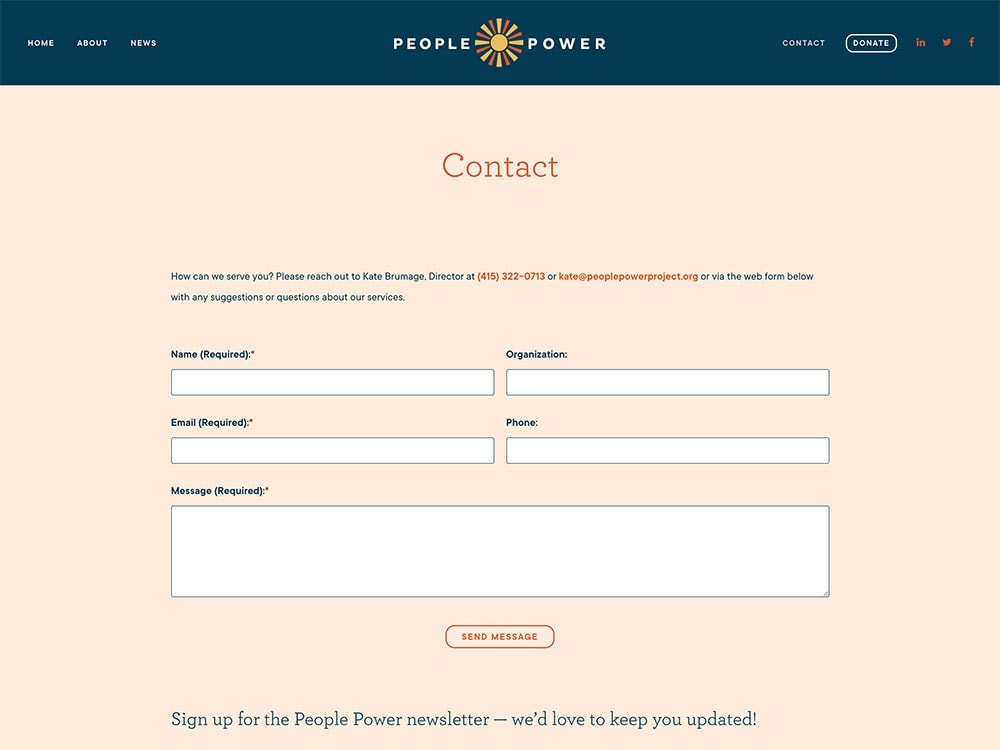 People Power Contact Page