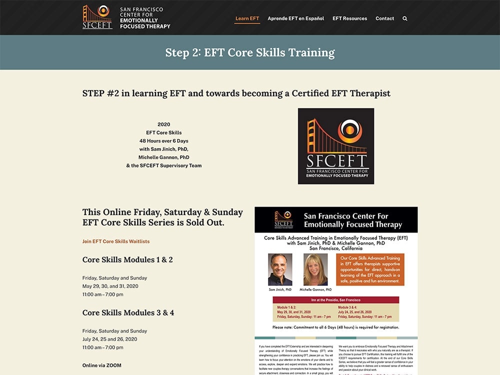 SFCEFT EFT Core Skills Training Page