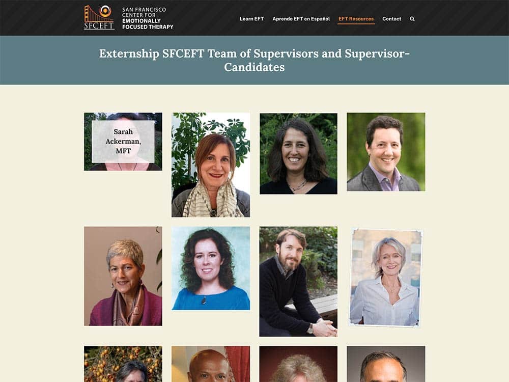 SFCEFT Externship Supervisors and Supervisor Candidates Page