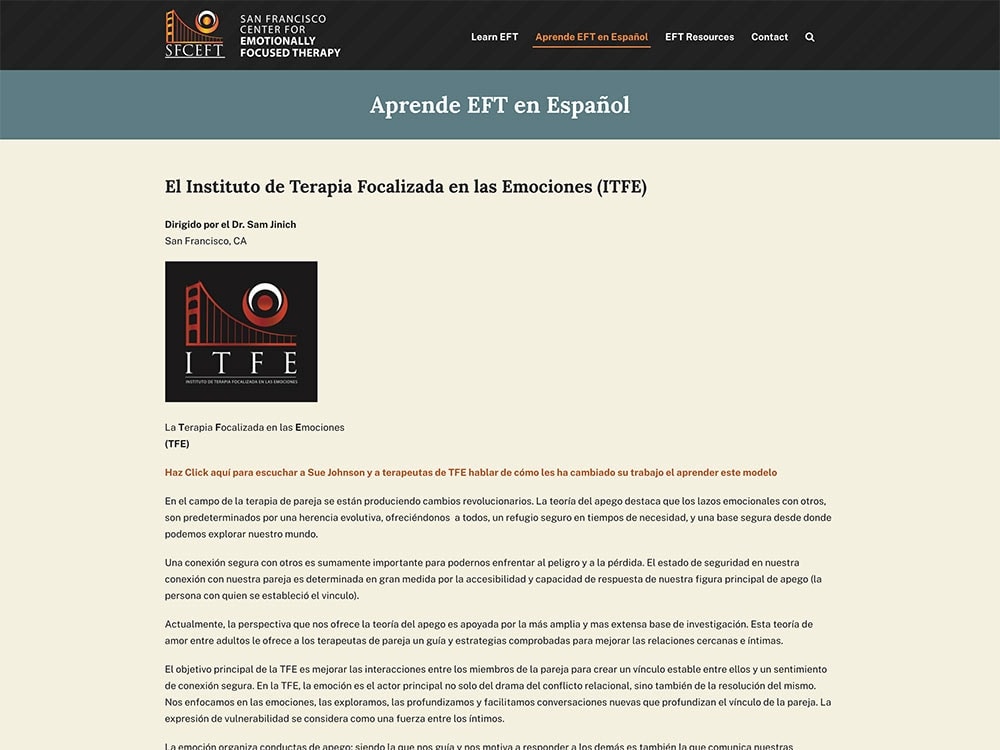 SFCEFT Learn EFT Spanish Page