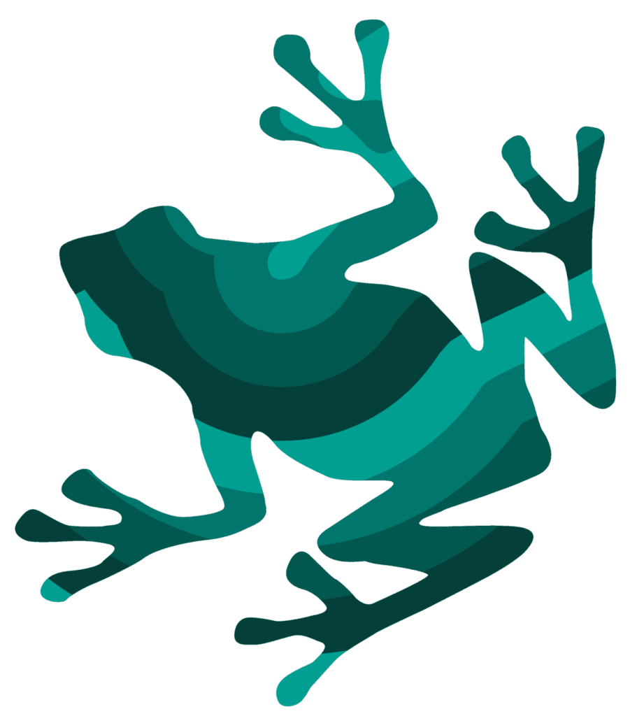 Groovy Frog Turquoise Brandmark Large