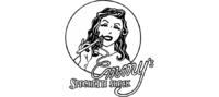 A Woman Eating Spaghetti With A Fork Is Inside A Circle. Below, Text Reads “Carmy’s Spaghetti Shack” In Stylized Fonts.