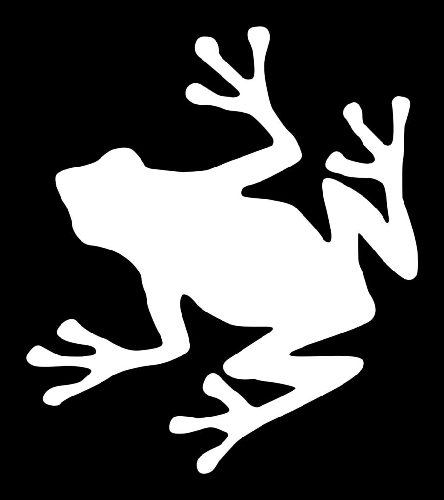 frog brandmark white dark bg